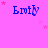 identical blue 'Emily' text icons with a hand cursor on a pink background, surrounded by small pink stars
