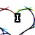 A static image with a white background featuring colorful heart outlines and text elements.