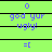Green background with blue text and black lines; text reads 'o god yur ugly!' and '=(', with the 'o' and '=(' alternating above and below the text.