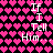 Pixelated text 'If I Tell Him...' on a heart-patterned background with two color variations.