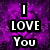 Purple pixelated background with white text in black-outlined blocks arranged vertically, displaying conflicting emotional statements.