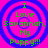 Four identical circular icons with blue concentric rings on a pink background, each displaying green text reading 'I Love Savannah. My puppy!!!'