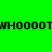 A static image with four quadrants of solid color—green, gray, purple, and gray—each containing repeated black text reading "WH0000T" in a pixelated font.