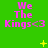 Green background with repeated pink text "We The Kings<3" and yellow star-like symbols in a pattern