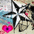 A pixelated image with a large silver star, pink heart, and red text reading "stars in your eyes" and "stars in your heart XEPHER!!!" on black background.