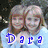 Four distinct images arranged in a with text labels: two girls, a dog, dancing feet, and lions. Each image has unique colors and subjects