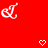 Red background with white text and symbols including ampersands, hearts, arrows, and the phrase "that's how i fell" in multiple arrangements.
