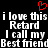 Red heart symbol above repeated white text on black background with pixelated font style.
