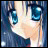 A pixelated anime-style character face with blue eyes and light hair on the left, next to a black background with white text reading "Anime IM" above smaller stylized text "c0m" on the right.