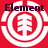 Red and white pixelated icon with 'Element' text above a circular emblem containing stylized red symbols on white.