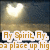 Pixelated image with a bright light source in the upper left, transitioning to dark blue background. Text overlay reads "Ay Spirit Ay." and "place up hig".
