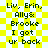 Yellow and white checkered background with black pixelated text reading "Liv, Erin, Ally: Brooke I got ur back" repeated twice.