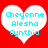 Two identical heart-shaped icons with cyan text on white hearts against a red background, each displaying three names.