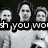 Black-and-white animated sequence showing a group of people with text overlays changing across frames.