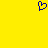 Blue pixelated heart shape on solid yellow background, static image with no visible motion or text.