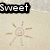 A four- of pixelated summer-themed icons with text overlays: 'Sweet' over a sun, 'Summer' over a beach scene, 'Days' over a colorful swirl, and a blank