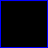 Pixelated text and symbols arranged in a with blue borders on black background, displaying phrases about friendship and emotional expression