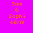 Four pixelated display orange text reading "Sam & Sophii 4EVA!" on distinct solid backgrounds
