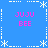 Blue background with white dotted and dashed lines forming a , pink text reading JUJU BEE in four quadrants, and white asterisk-like symbols at intersections