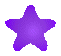 Two purple star-shaped icons with gradient fills displayed side-by-side on a gray background.