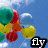 Colorful balloons float against a blue sky with white clouds, with text appearing sequentially across four