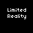 Four quadrants display 'Limited Reality' text in white pixelated font on black, dark red, bright red, and deep red backgrounds.