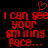 Red pixelated text on black background reads 'I can see your smiling face...' with a heart symbol above, repeated twice in identical layout.