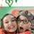 Pixelated image of two people with a green background and yellow text reading 'Miley&Lily Best Friends' and other phrases.
