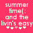 Pixelated text on a solid pink background with two identical phrases and a of small symbols below