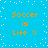Blue background with white pixelated dots and four identical orange text blocks reading "Soccer is Life :)" arranged in a
