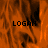 A static image with orange and black abstract patterns and the text 'LOGAN' in black pixelated font across three sections.
