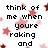 Pixelated text on white background with red star shapes, reading 'think of me when you're raking and neighbors yard and blows them onto yours' with partial gray overlay.