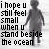 A 10-frame animated contact sheet showing a child walking beside the ocean with changing text highlighting, displayed in grayscale on a gray background.