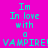 A static image with bright pink background displaying cyan text reading "Im In love with a VAMPIRE! VAMPIRE! VAMPIRE!" in pixelated font.