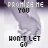 Pixelated image of a hand with text overlays reading PROMISE ME YOU WON'T LET GO in blocky font.