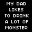Static pixel art displays repeated text in white block letters on a black background, arranged in three vertical
