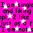 Pixelated text on a bright pink background with white star shapes, repeating phrases about being single and liking people of all genders.