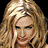 A 4-frame contact sheet of a pixelated animated icon featuring a blonde woman with wavy hair, showing subtle facial expression changes across frames and the text "Coolbuddy.com" on the right side.