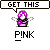 A 4x4 contact sheet of a pink cartoon character icon with multiple text bubbles and animation effects across sampled frames.