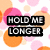 Six display text phrases over a pink and orange polka-dot background, with the rightmost showing a person in blue jeans walking on pavement