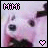 A 48x48 pixel animated buddy icon featuring a pink cartoon animal face with