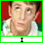 six shows a person in a green and white collared shirt against a red background, with text changing