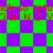 Green and purple checkered background with red text repeating 'ick so tota' and 'OWN N S YOW' in pixelated font.