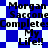 Blue and white checkered background with repeated black text reading "Morgan Saccone Complete My Life!!" in pixelated font.