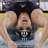 Pixelated image of a person in swimwear crouching at the edge of a pool with blue text reading Swimming is my life on a solid background.