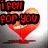 Red pixelated text overlays a red heart-shaped figure with a smiling face on a gray background.