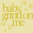 Yellow pixelated text 'baby grind on me' with scattered heart and plus symbols on a pale yellow background.