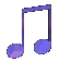 musical note icons in varying colors with pixelated textures, arranged in four and four on a gray background