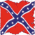 A 2x2 contact sheet of a Confederate battle flag animation with red, white, and blue colors featuring stars on the crossbars.