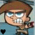 Animated contact sheet of a cartoon character with brown hair and blue eyes, displaying sequential text changes in the lower portion while holding a red object against a light blue background.